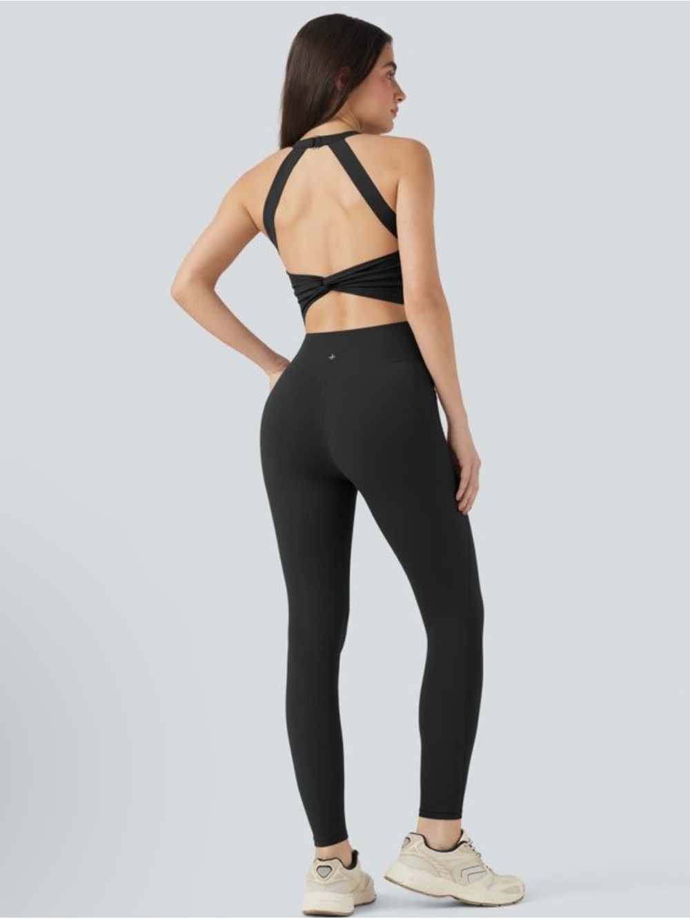HALARA Ultra Sculpt Black High-Waist Performance romper